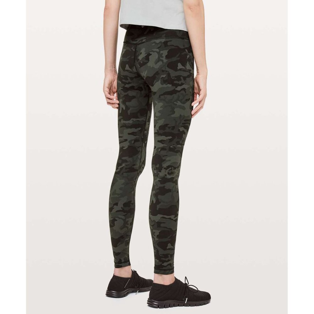lululemon athletica Camo High-Rise Leggings in Olive Green & Black